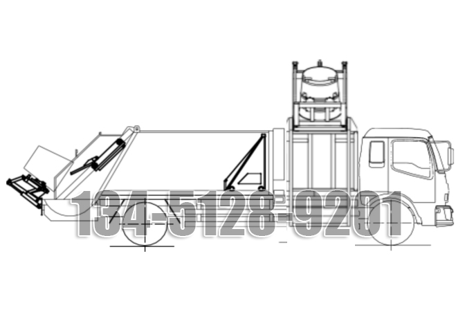 国六东风天锦分捡垃圾运输车结构图片